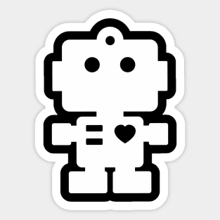 White Robot Sticker